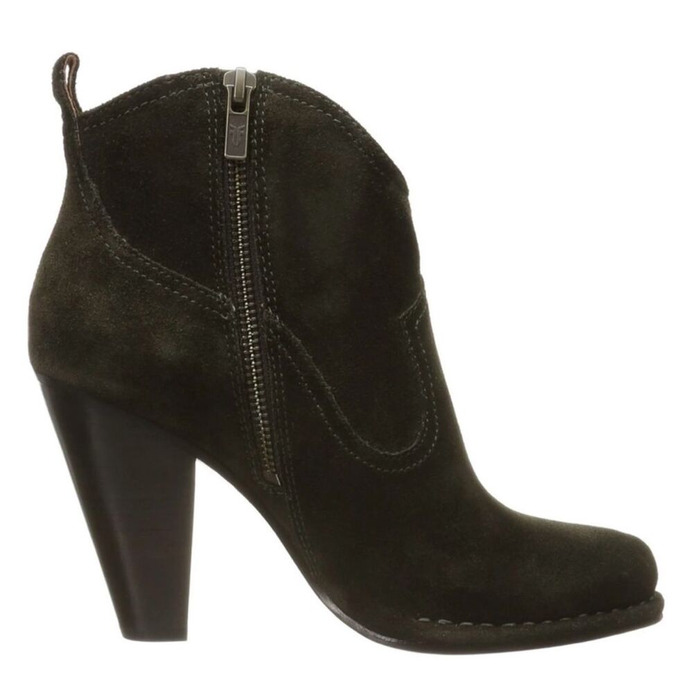 ✨FRYE Women's Madeline Short Suede Black Sz 8 Boots✨ - Picture 5 of 12